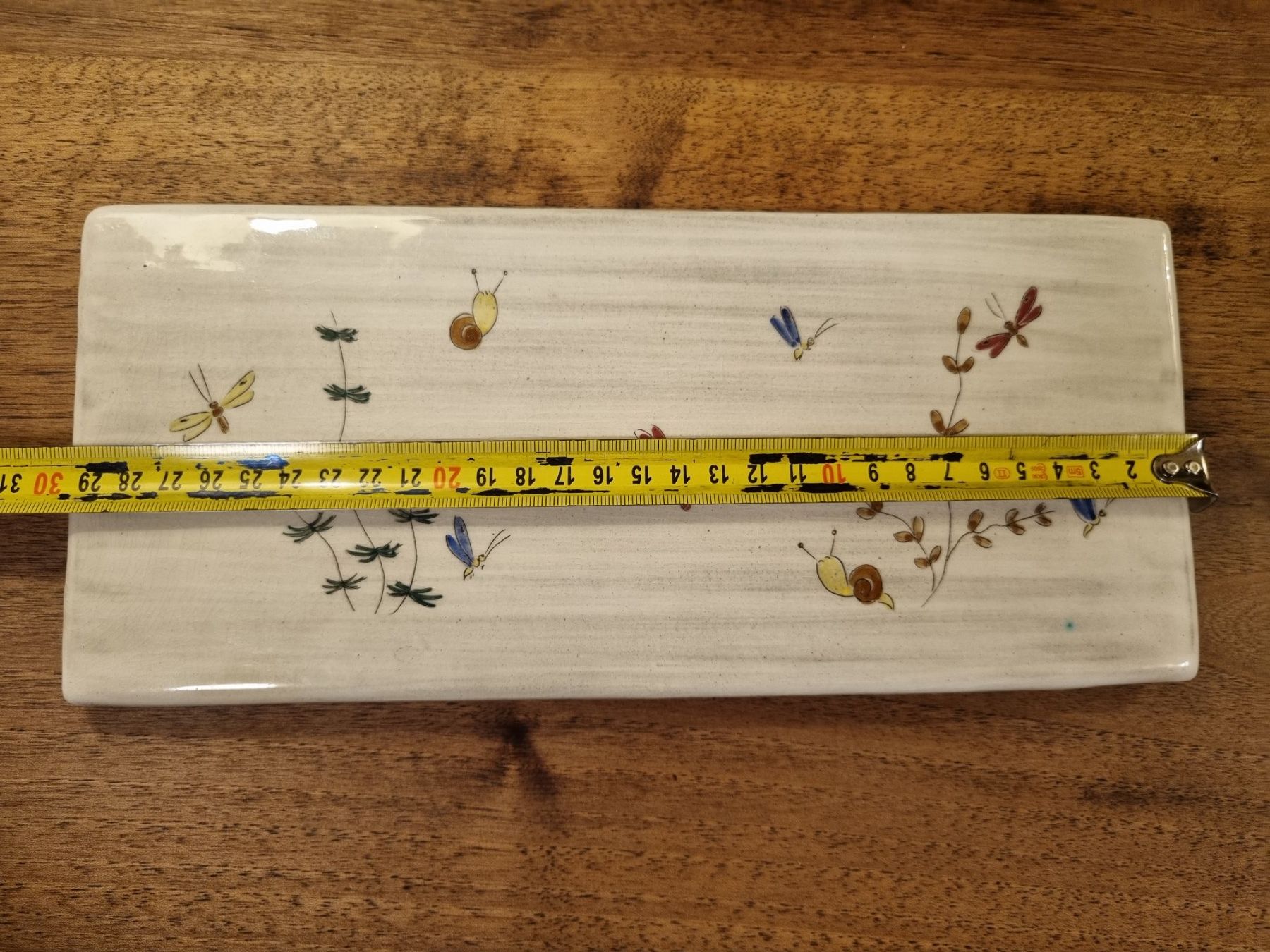 Piatti di portata: Handarbeit Keramik Platte mit Libellen 30cm – Usato da Scharnachtal venduto da devin03 1