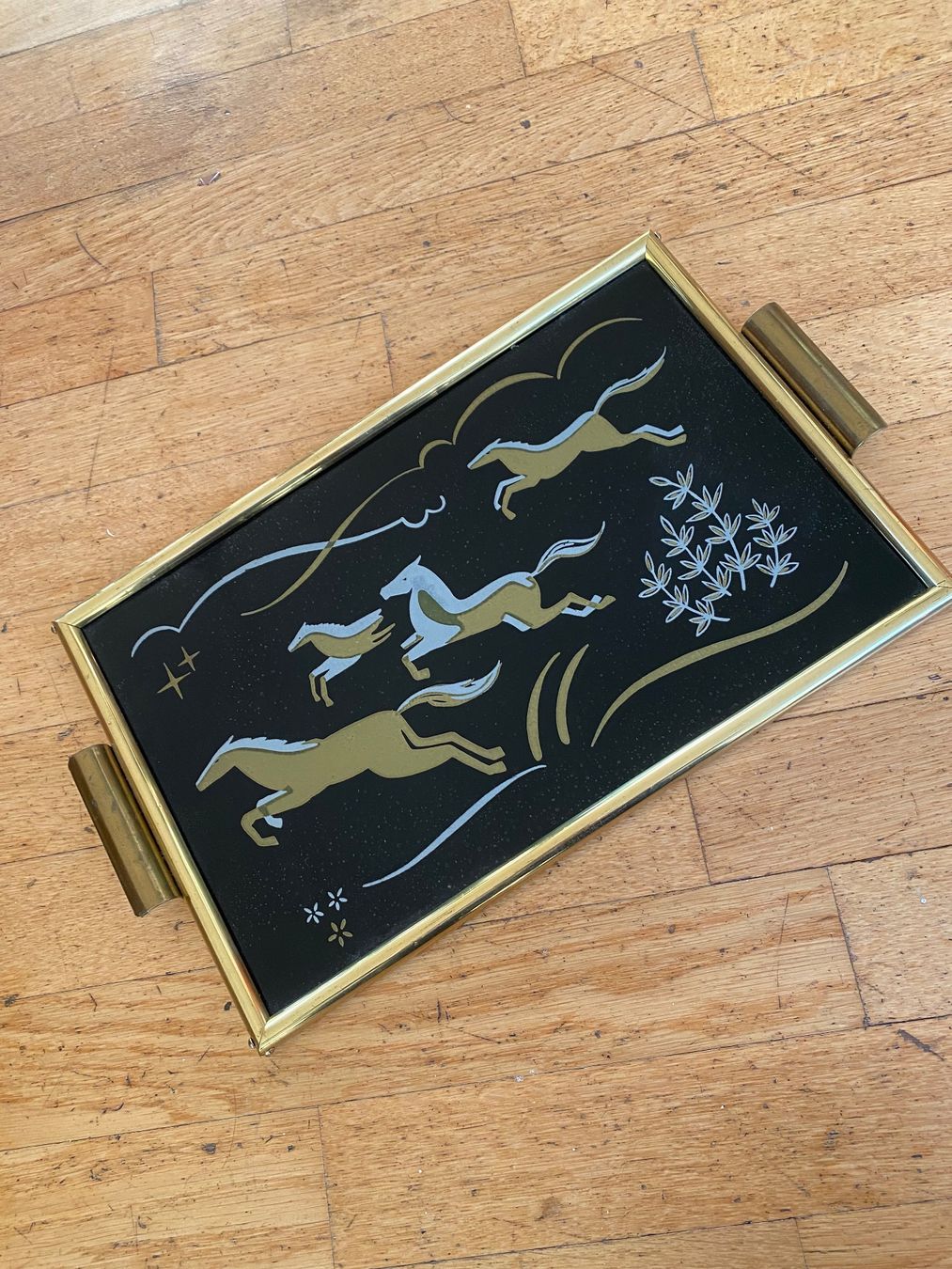 Piatti di portata: Vintage Messing Tablett Pferd Design Art deco – Usato da solothurn venduto da soko75 2