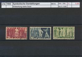 1942 "Symbolische Darstellungen", Typ w, gestempelt