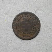 1 Rappen 1856 , Bronze .