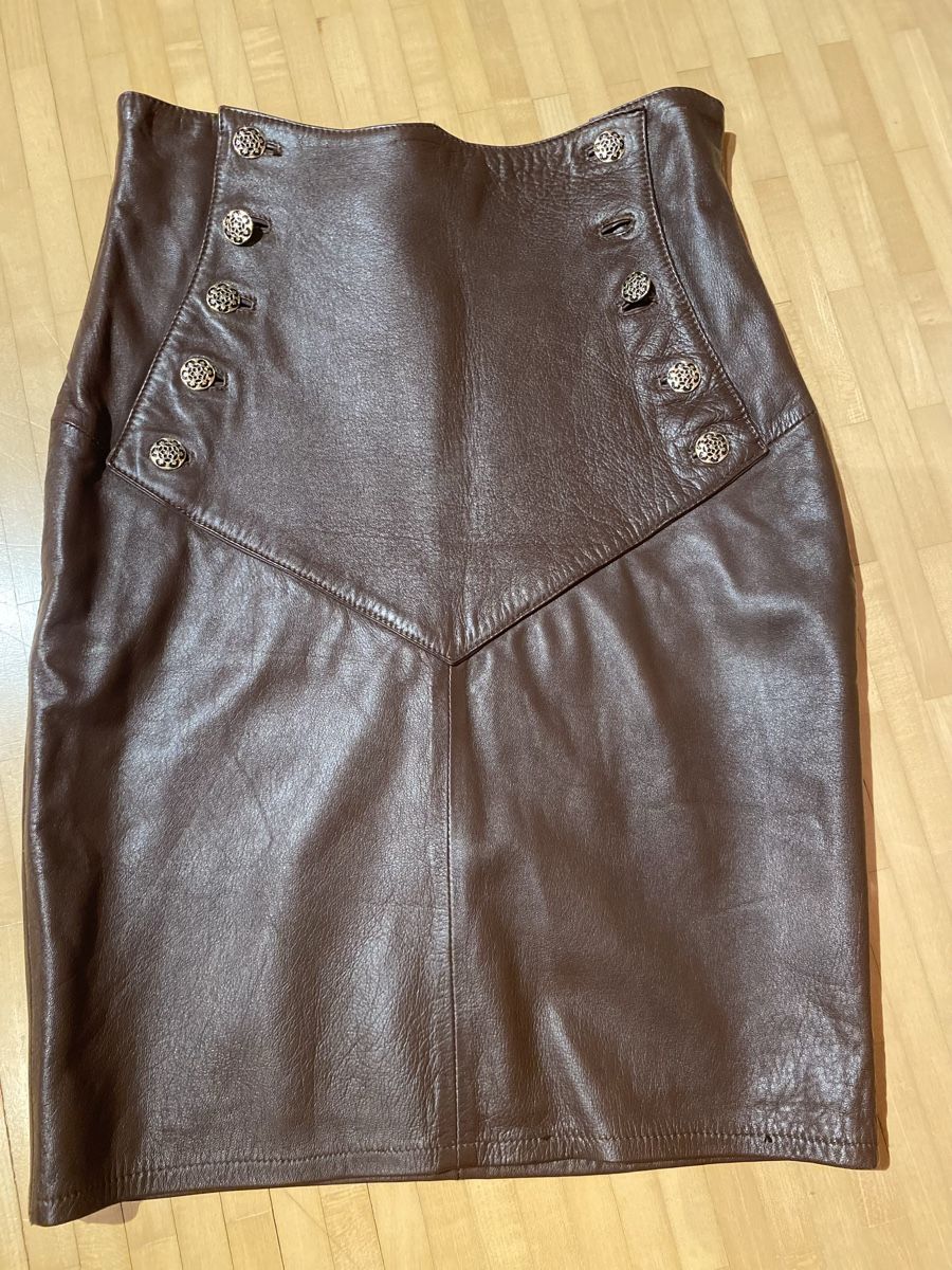 Gonne: Vintage Leder Jupe – Nuovo (secondo la descrizione) da Eggersriet venduto da VintageCouture86