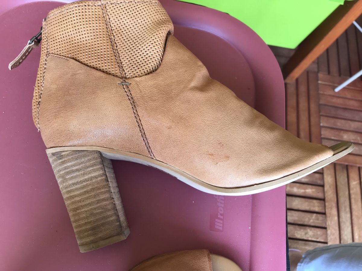 Damenschuhe: Elvis Zanon Sommer Stiefelette, Gr.37, Leder, hellbraun – Gebraucht aus Meilen von delta-da-spica 4