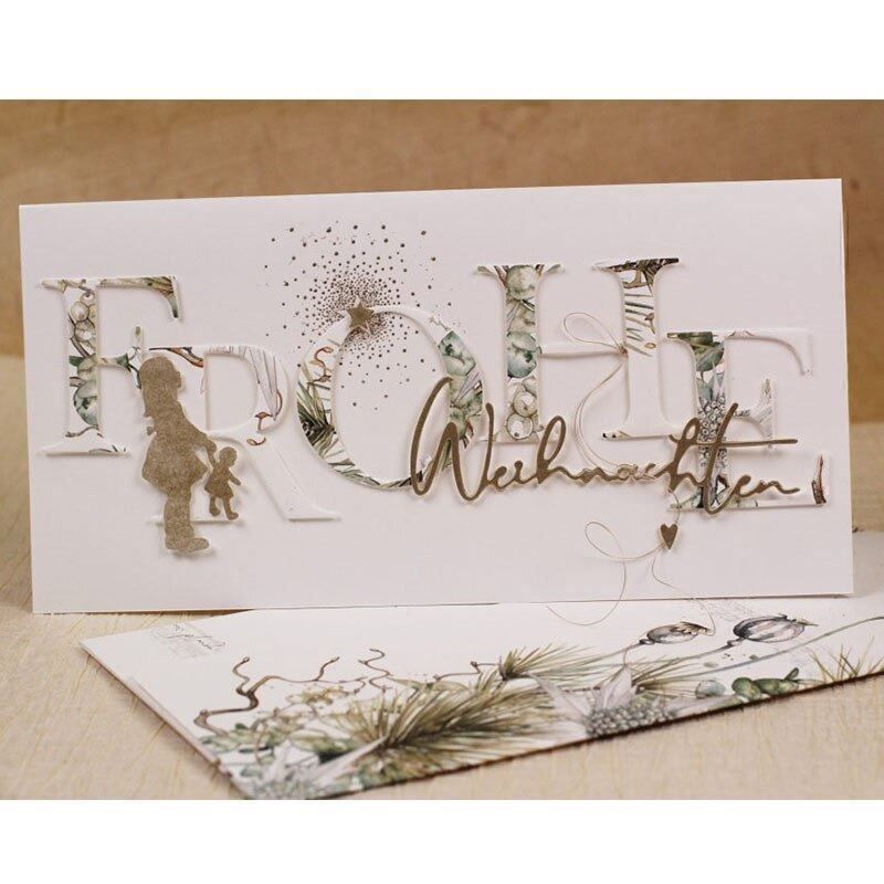 Sciablone: WEIHNACHTEN SCHRIFTZUG  STANZSCHABLONE – Nuovo e nell'imballaggio originale da Affoltern am Albis venduto da scrapbooking 3