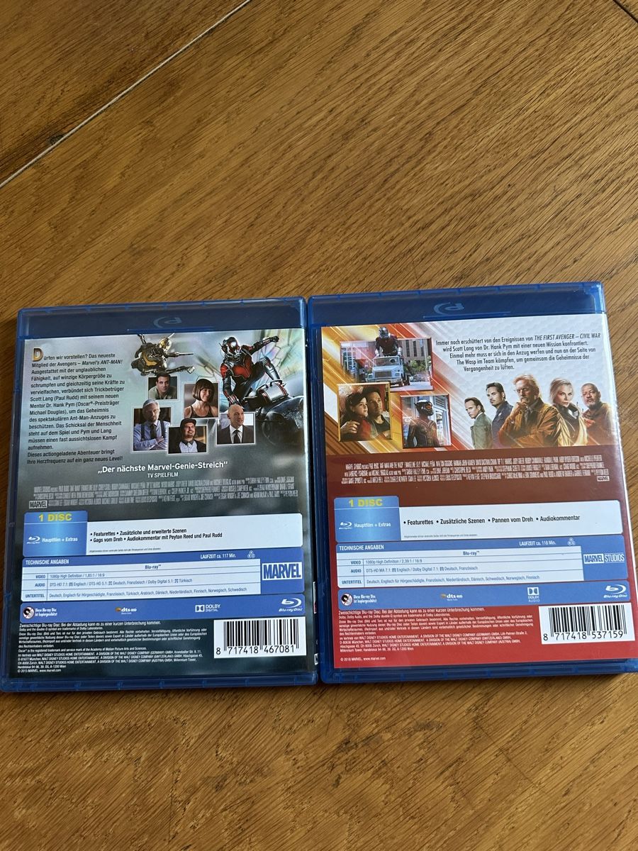 Tutti i DVDs: Ant-Man 1-2 Bluray. The Wasp – Usato da Benken ZH venduto da Audi-erich 1