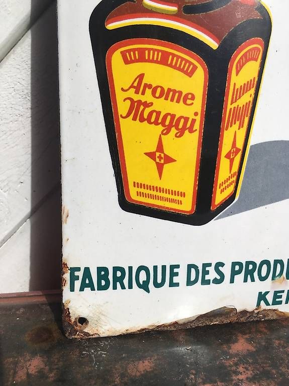 Maggi Insegne: Emailschild /plaque émaillée MAGGI – Usato da Coppet venduto da squ_wy2d 2