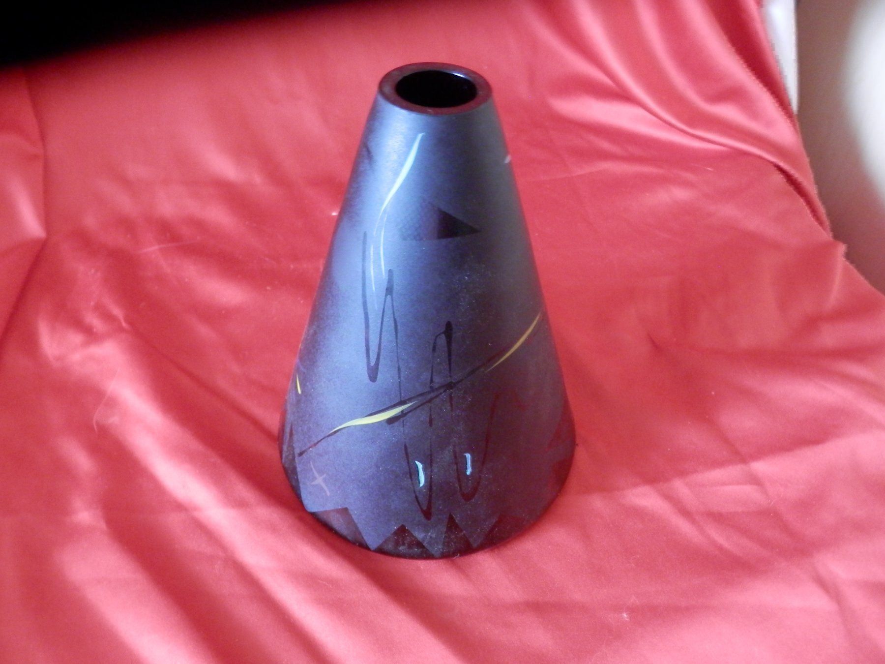 Vasi & Recipienti: Design Vase aus schwarzem Glas – Nuovo (secondo la descrizione) da Weiach venduto da weiach82 2