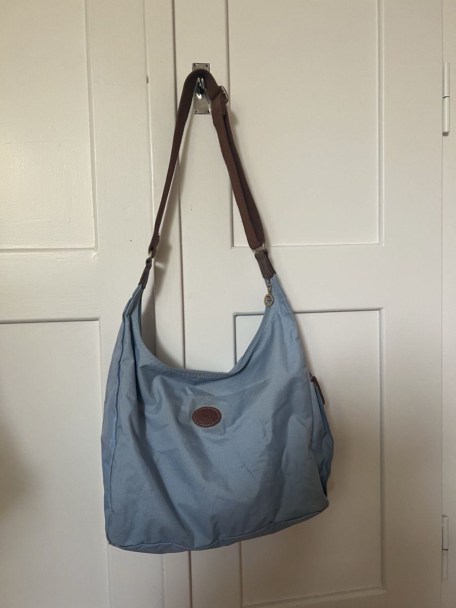 Longchamp Taschen für Damen: Longchamp Umhängetasche, hellblau  – Gebraucht aus Bern von Slo3