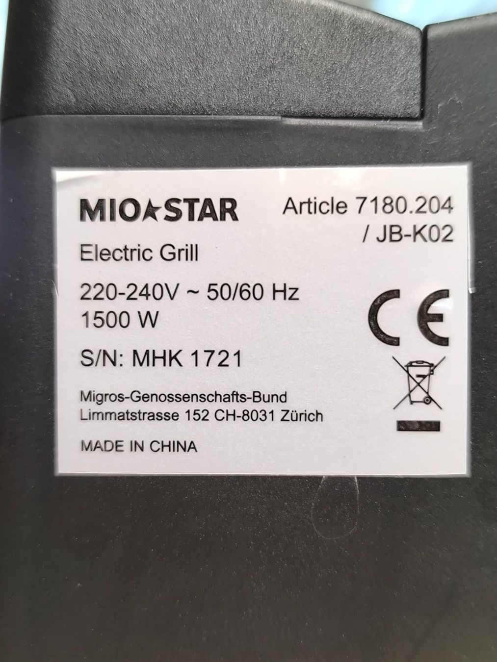 Grills: Mio Star Elektrogrill mit Glasabdeckung -Wiitergäh – Gebraucht aus Zug von GGZatWork 6