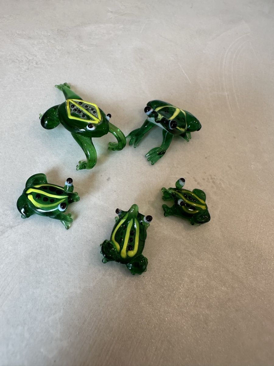 Statuette: Murano Glasfrösche – 5er Set – Nuovo (secondo la descrizione) da Nebikon venduto da Vanessa2003 3