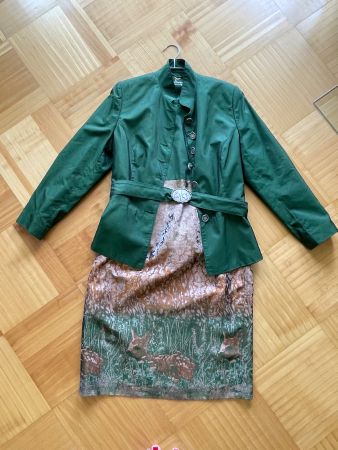 Kleid und Jacke Mothwurf (dunkelgrün, Gr. 44)