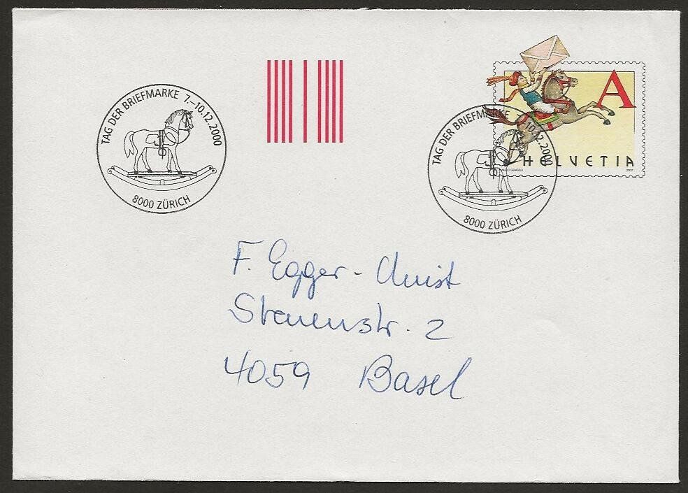 Tutti i francobolli: 2000 Brief Tag der Briefmarke  ZÜRICH – Usato da Arlesheim venduto da kuhnphila