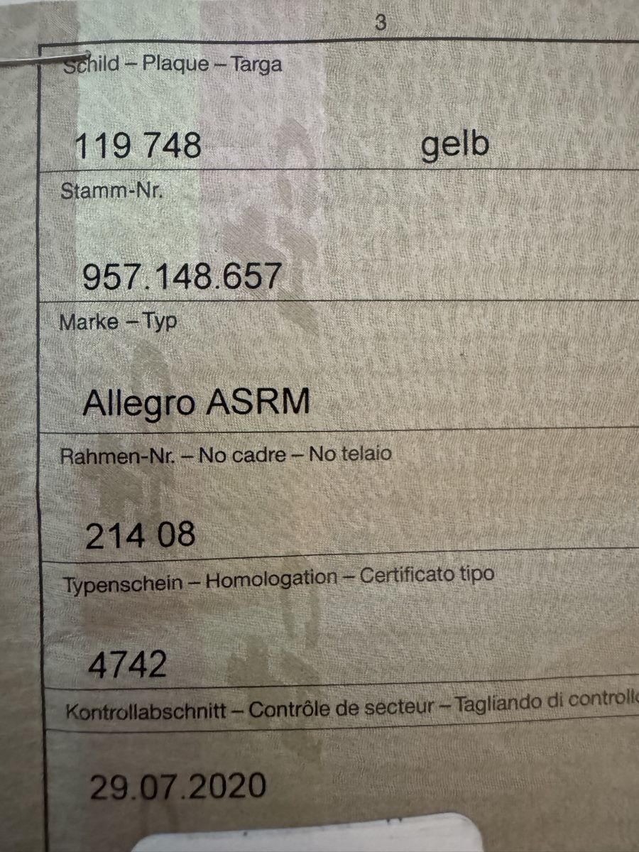 Sachs Ciclomotori: SACHS 502 HG - Allegro – Usato da Pfaffnau venduto da marigux 6