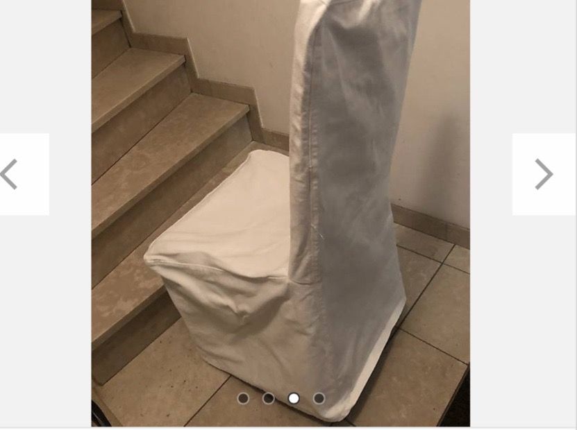 Stühle: Stuhl mit weißem stoffueberzug – Gebraucht aus Basel von sch_9g6x 1