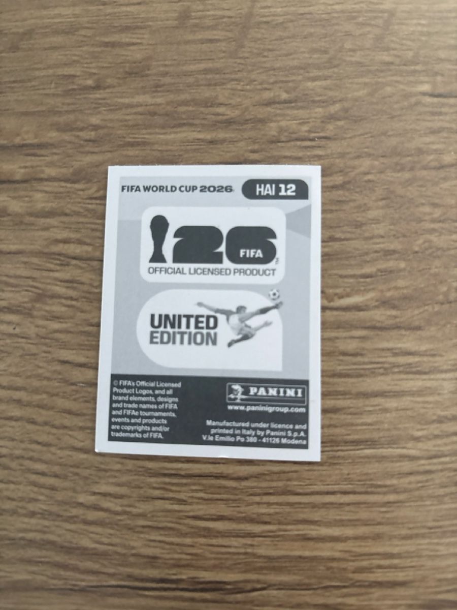 Panini Carte collezionabili: Panini WM 2026, HAI12 – Nuovo (secondo la descrizione) da Niederwil AG venduto da pat_l6fn 1