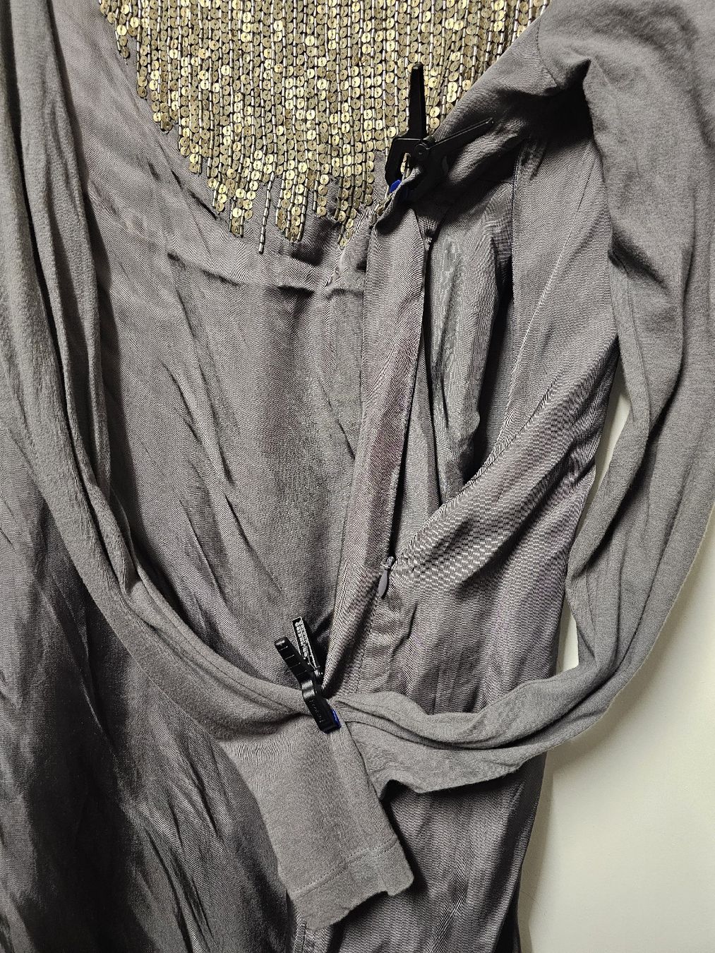 IKKS Kleider: Robe I.Code by IKKS/Originale/Neuve/Grise à sequins/T:40 – Neu (gemäss Beschreibung) aus Basel von Paloma6261 2