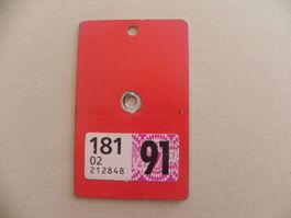 CH Velonummer Rad Velo Nummer 1991 Geschenk Jahr 91 Vignette