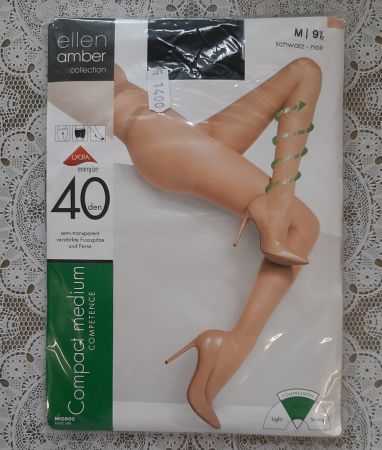 Ellen Amber Compact Medium Strumpfhose 40den Gr.M Schwarz
