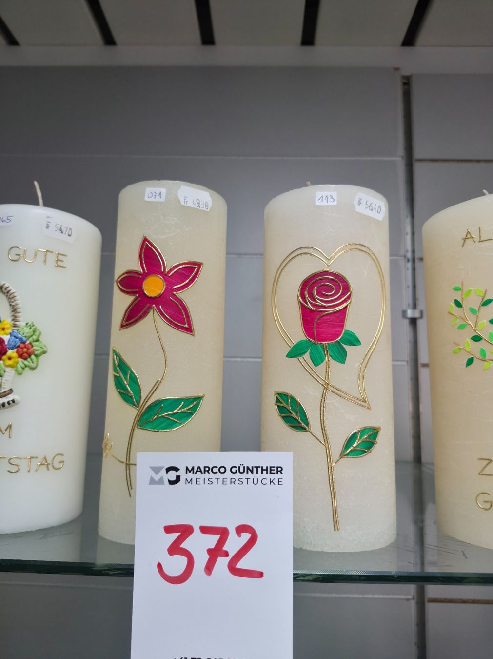 Candele: 372 Posten Kerzen handbemalt aus Liquidation – Nuovo (secondo la descrizione) da Derendingen venduto da Meisterstuecke 3