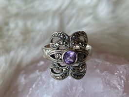 Ring Silber 925 mit lila Stein