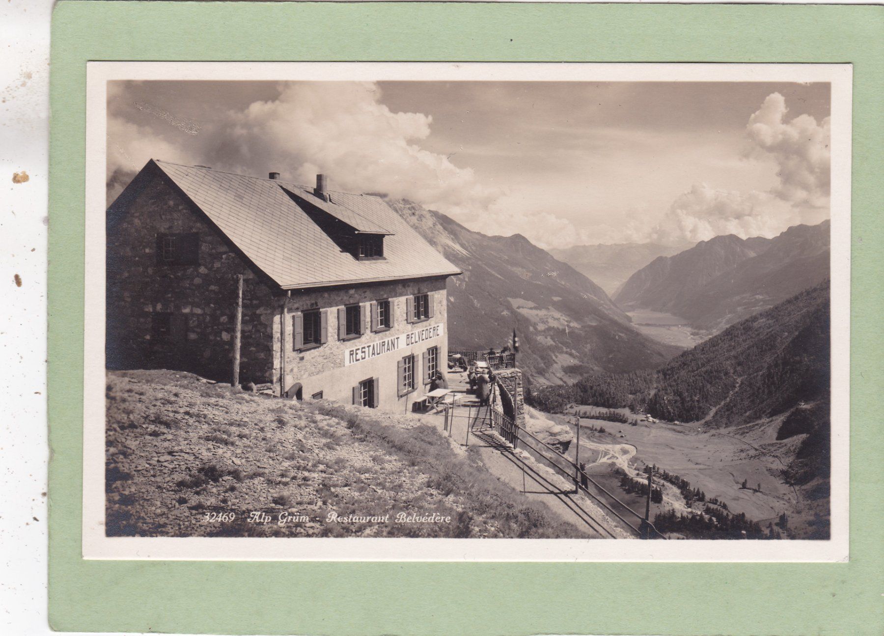 Cartoline postali: Alp Grüm  Restaurant Belvédère – Usato da Herisau venduto da Lisegrat2008