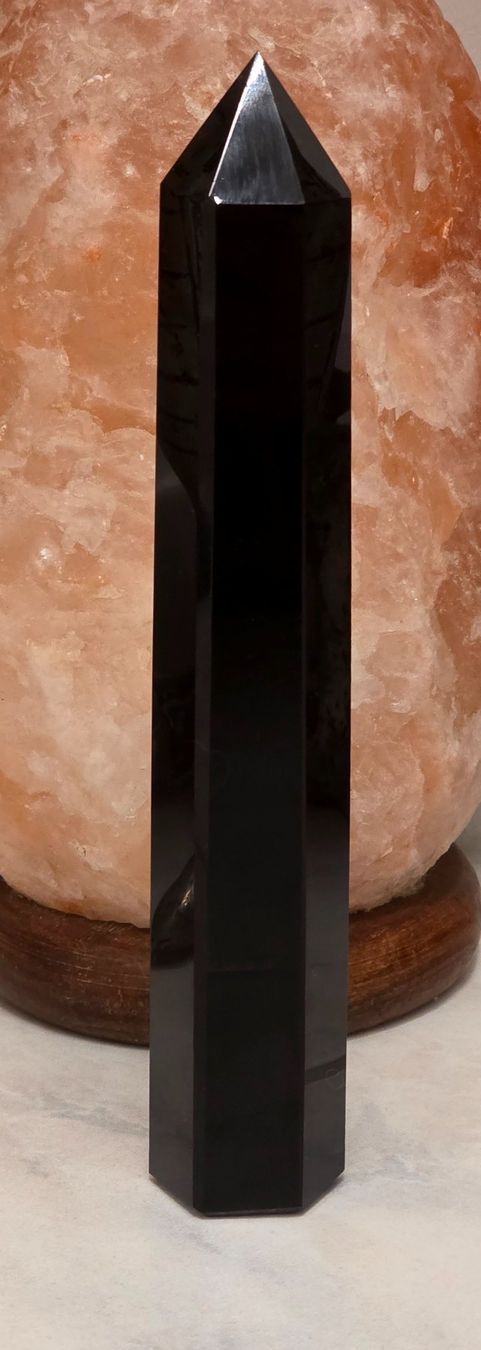 Minerali & Pietre curative: Schwarzer Obsidian Obelisk B 275g – Nuovo e nell'imballaggio originale da Matzingen venduto da Shay_Crystalz