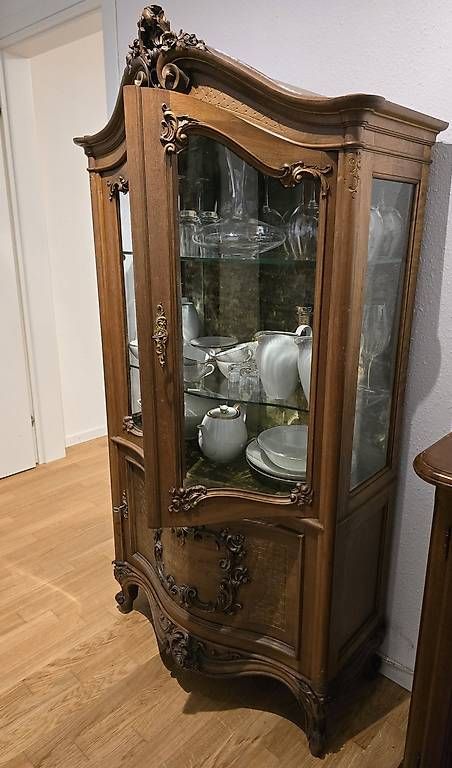Vetrine: Wunderschöne antike Vitrine / Barock-Schrank (Echtholz) – Usato da Ennetbaden venduto da cyrill_94 1