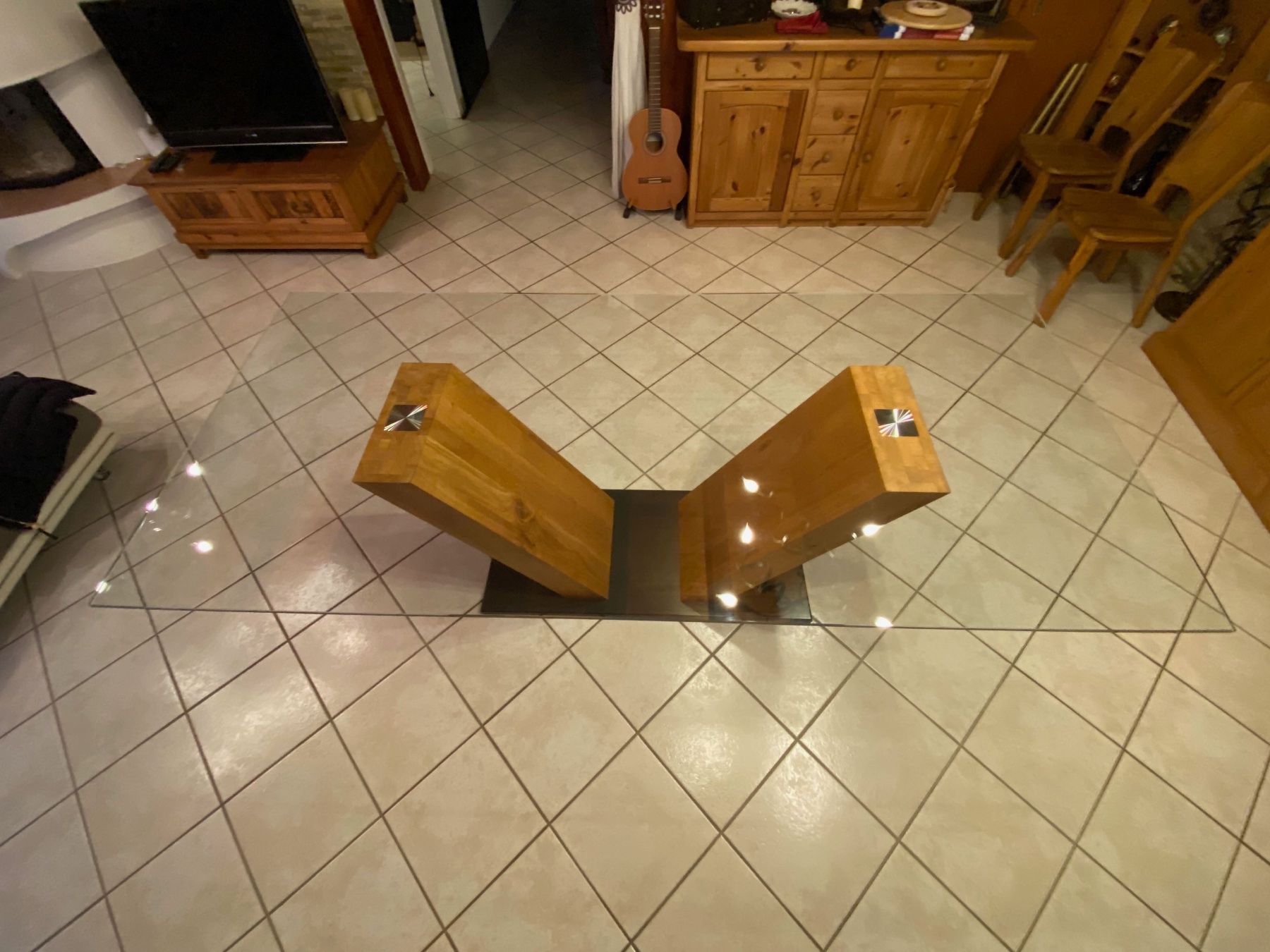Tische: Table de salle à manger en verre Diga – Gebraucht aus Crissier von Chapsi