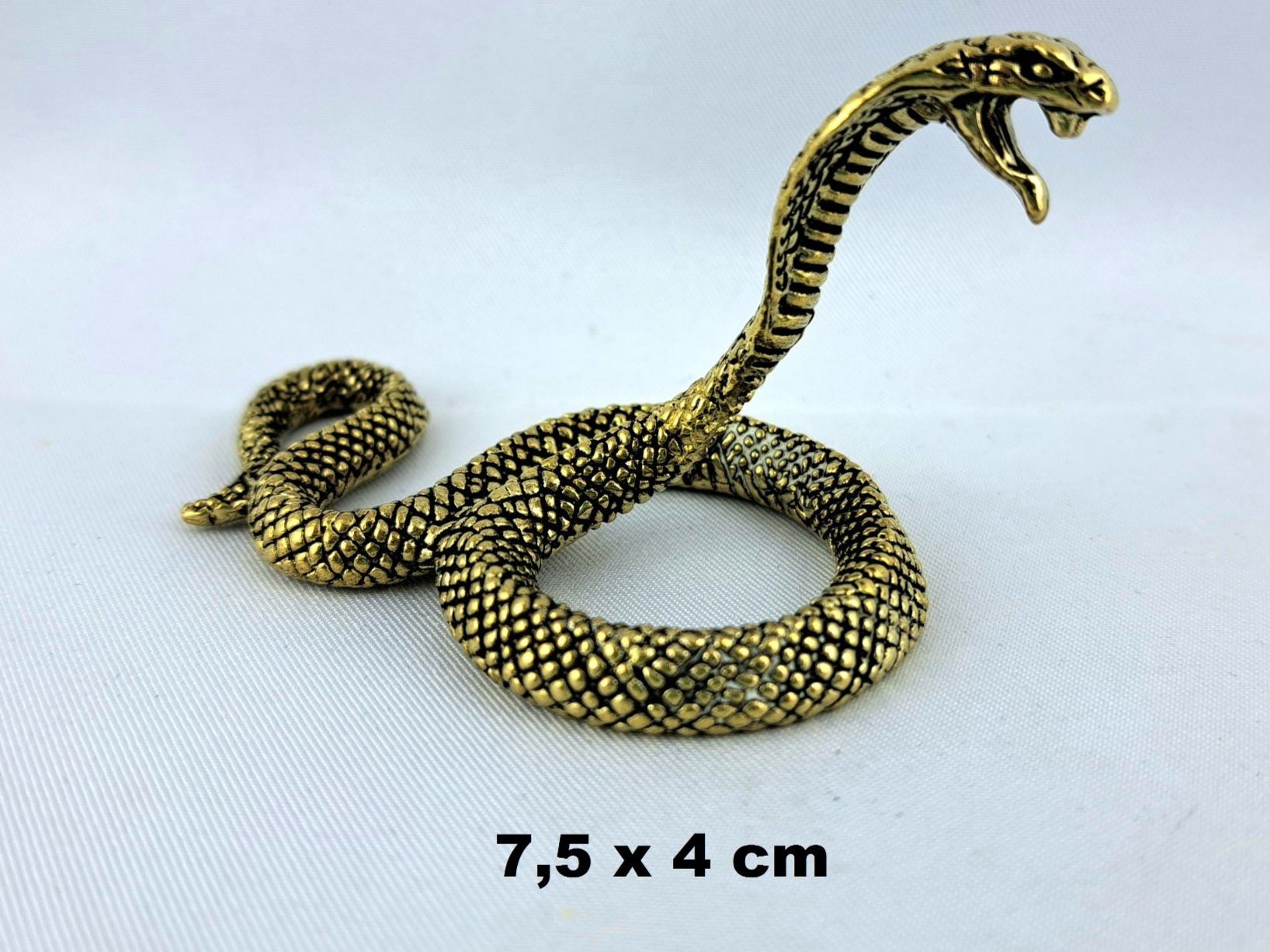 Figuren: COBRA - Schlangenfigur aus Messing - Dekoration - 7,5x4cm – Neu und originalverpackt aus Grenchen von Yamahwildstar16