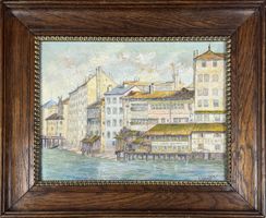 C. Meyer Genève - Le quartier de l'Île vu des Bergues, Suiss