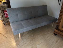 Schlafsofa grau 2-Sitzer guter Zustand
