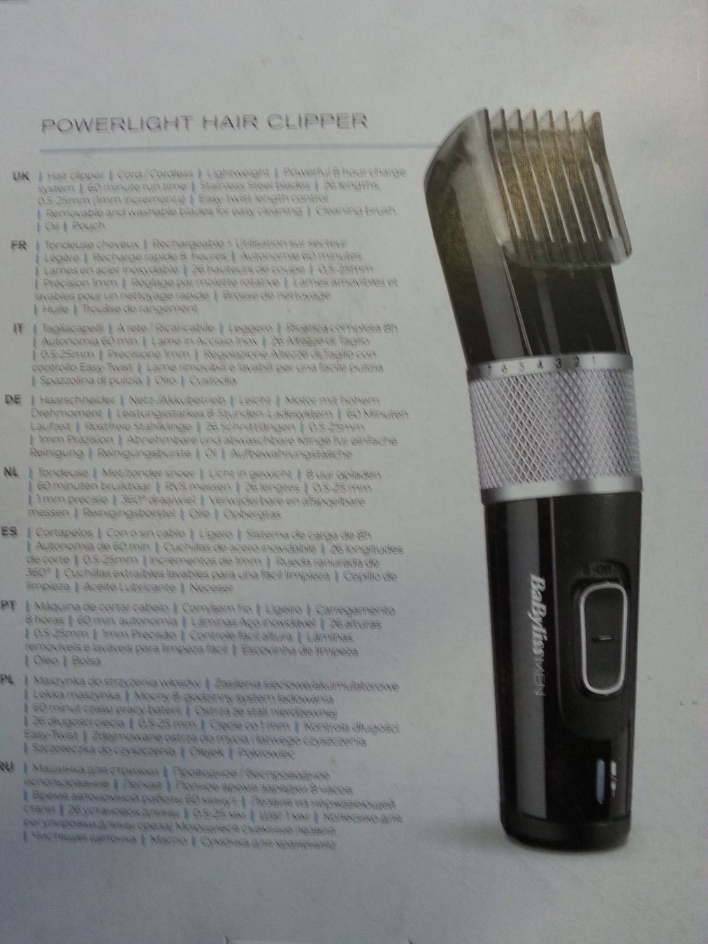 Taglio: Babyliss Men Powerful Control E973E- Haarschneider – Nuovo e nell'imballaggio originale da Brügg BE venduto da TSP02 1