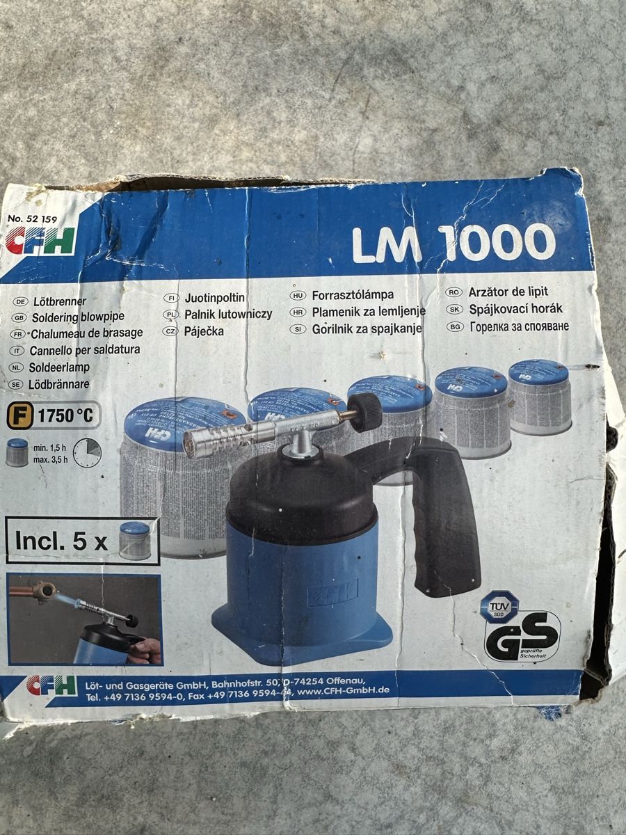 Tutti gli attrezzi: CFH LM1000 Lötbrenner inkl. 4 Gaskartuschen – Usato da Muenchenstein venduto da Holiduli 1