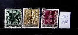 LIECHTENSTEIN SÉRIE TIMBRES NEUFS** 1959. LBH 15.00  / S123