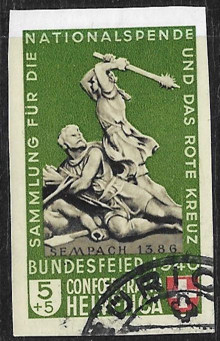 Tutti i francobolli: 1940  Einzelwert aus Bundersfeierblock I, gestempelt – Usato da Kreuzlingen venduto da Vegas
