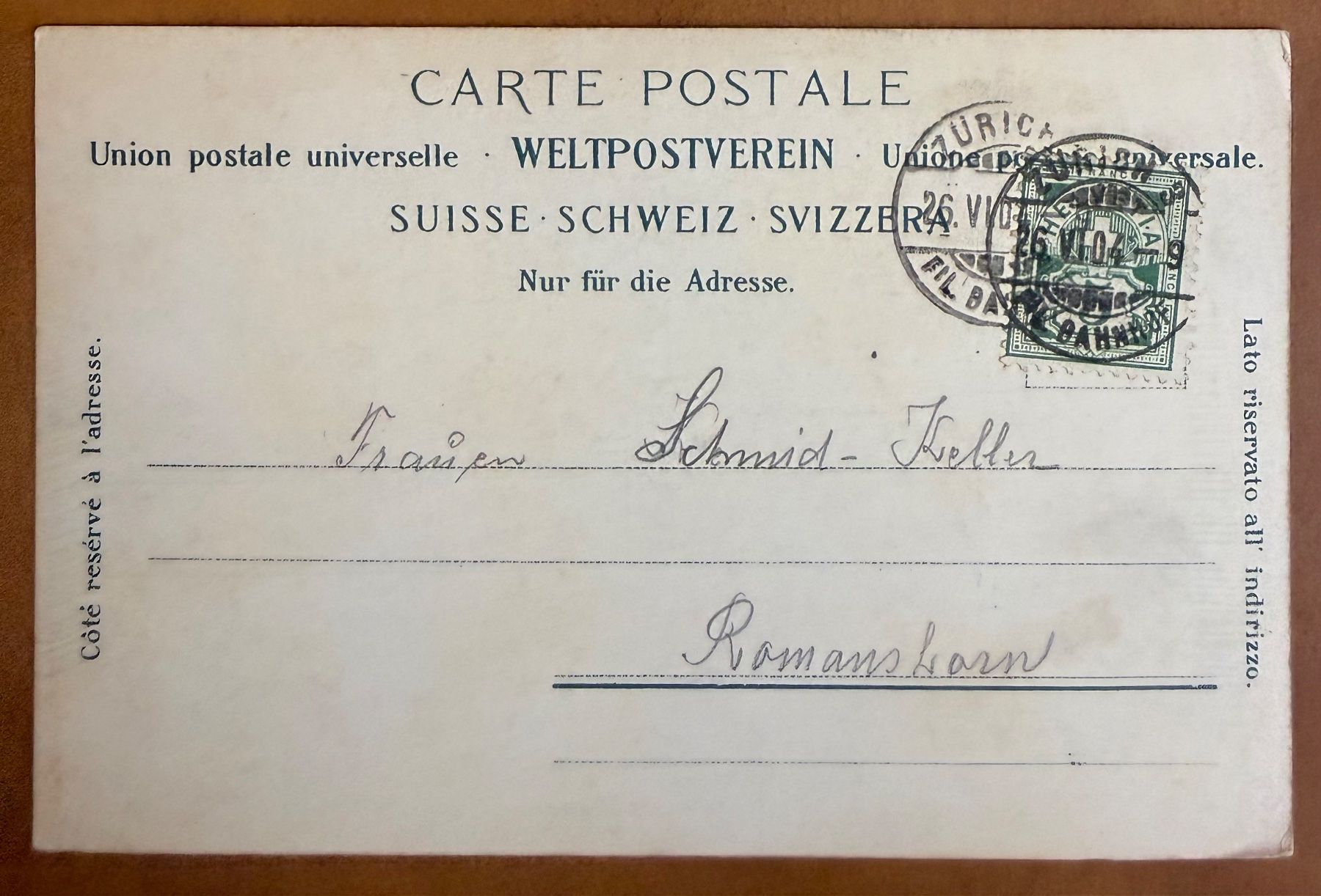 Ansichtskarten: Solothurn - Basler Thor 1904 – Gebraucht aus Lutry von Ediego 1