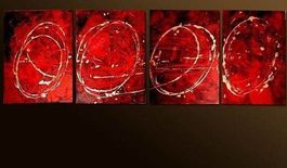 X430 Acrylgemälde 4 tlg. 400 x 600 mm (387)
