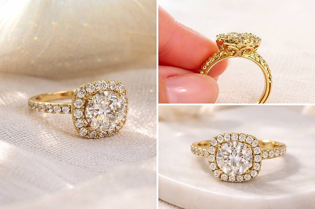 Anelli: Eleganter 2ct Moissanit Ringgröße 7 – Nuovo e nell'imballaggio originale da Thalwil venduto da han_2b8c 3