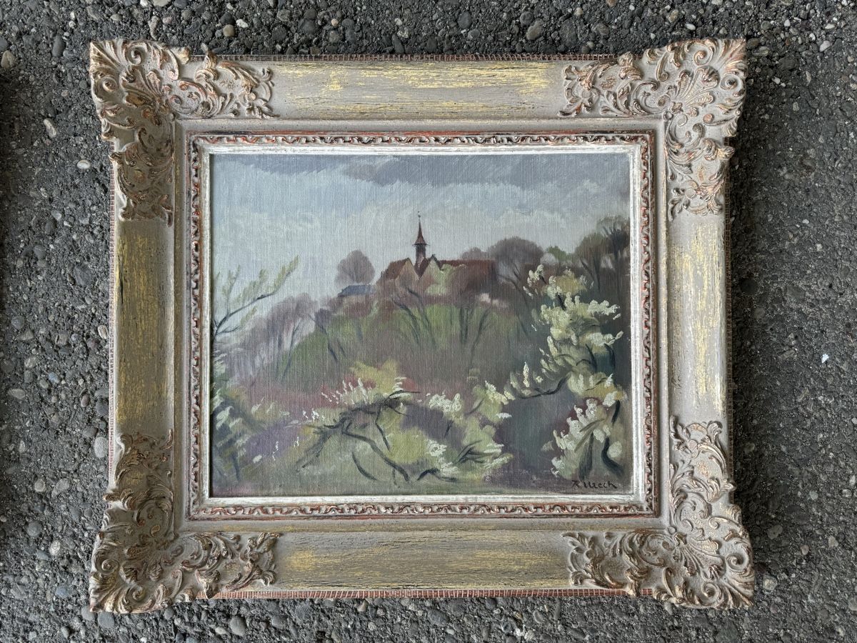 Tableaux: 2 prächtige alte Landschaftsölgemälde, Rudolf Urech – D'occasion à Rünenberg par Fendi02 2