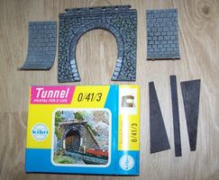 KIBRI H0 Tunnel-Portal auch für Elektroloks, Einspur,Bausatz