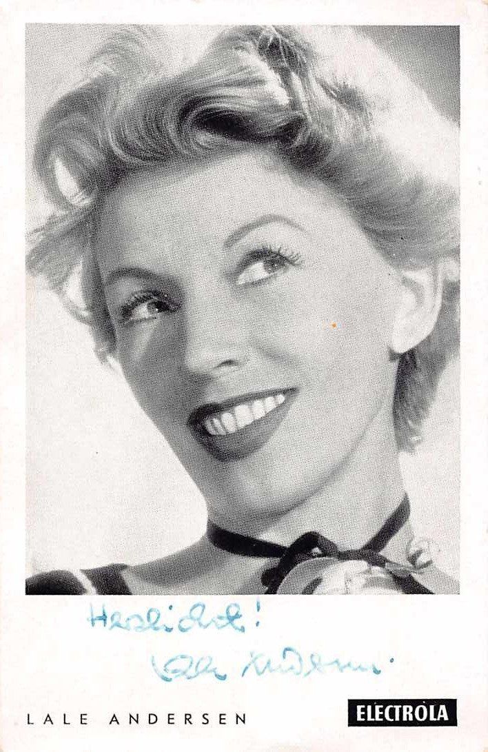 Autogramme: LALE ANDERSEN - erste Deutsche Schallplatten-Millionärin !!! – Gebraucht aus Lufingen von Rac0