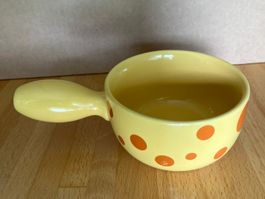 Fondue Pfanne gelb Mini - Fonduepfanne Caquelon
