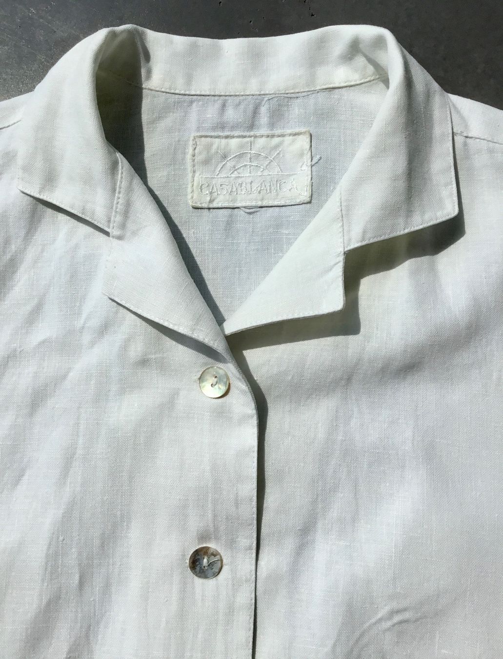 Camicette: Bluse CASABLANCA | Leinen weiss – Usato da Eggersriet venduto da Wiese61 1