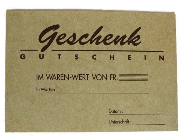 Buoni: Geschenkgutschein 10Stk. – Nuovo (secondo la descrizione) da Schlatt TG venduto da minkasbuecher
