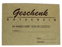 Geschenkgutschein 10Stk.