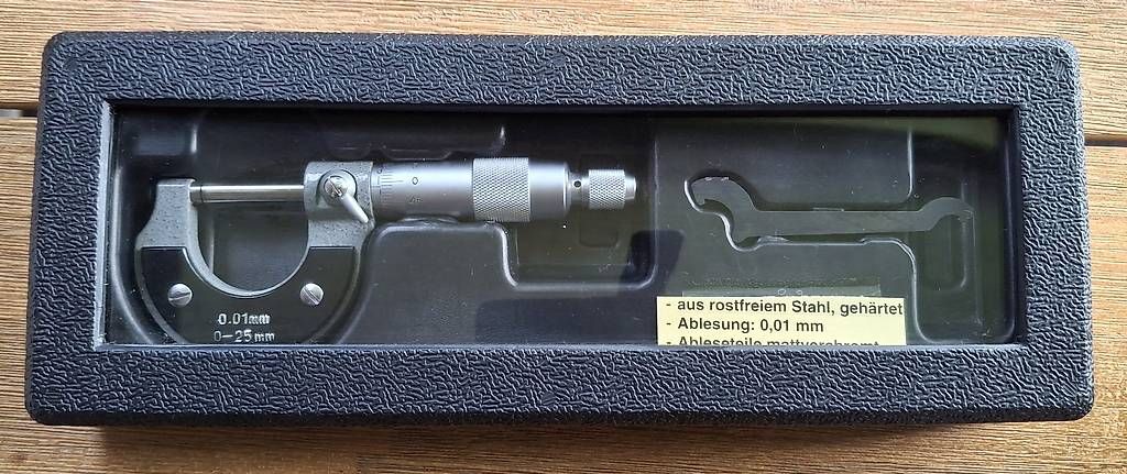 Misurare: Bügelmessschraube / Mikrometer 025 mm  mit Etui – Usato da Rüti ZH venduto da Liliane_market 1