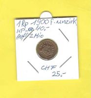 1 Rp 1900 fast unzirk/aus Sammlung/Auflag 2 Mio/Katp=ca 40.-