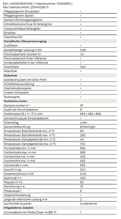 Miele Elettrodomestici da cucina: Miele Dampfbackofen DGC 7440 HC Pro Obsidianschwarz – Nuovo (secondo la descrizione) da Egg b. Zürich venduto da Appi11 3