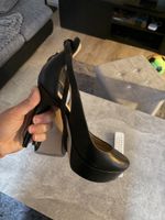 Pumps schwarz Leder Grösse 36 mit 12 cm Absatz Guess
