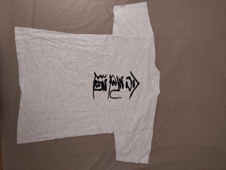 T-shirt aikido neuf - imprimé japonais - blanc cassé