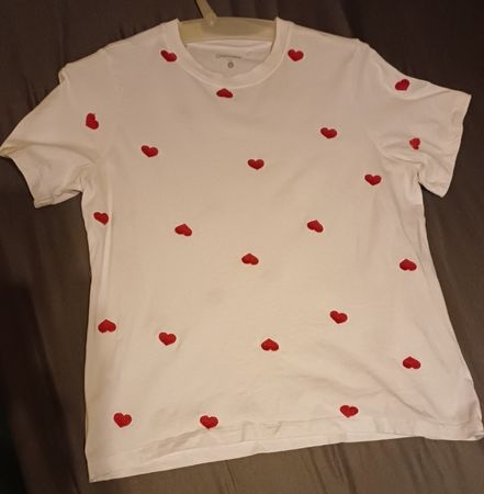 Chicorée T-Shirt mit Herz Muster, Grösse L, Neuwertig❤️